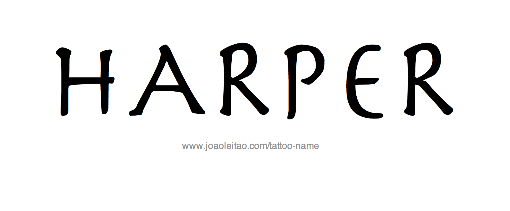 Tattoo Design Name Harper 