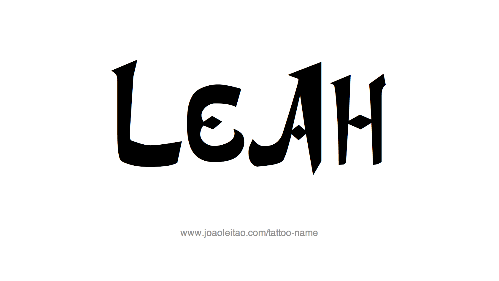 Tattoo Design Name Leah 
