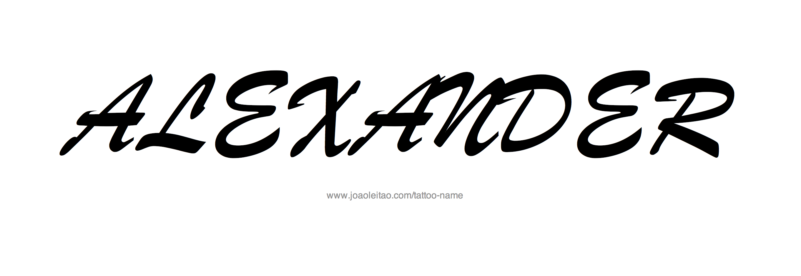 Tattoo Design Name Alexander