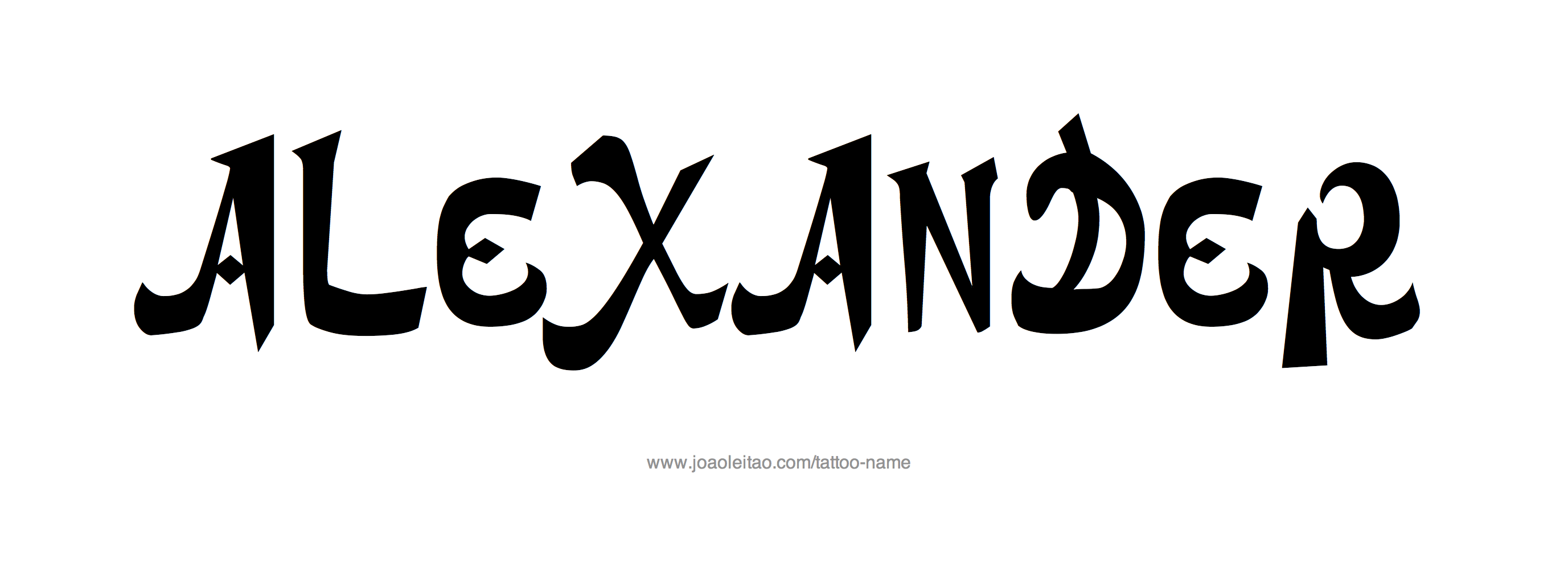 Tattoo Design Name Alexander