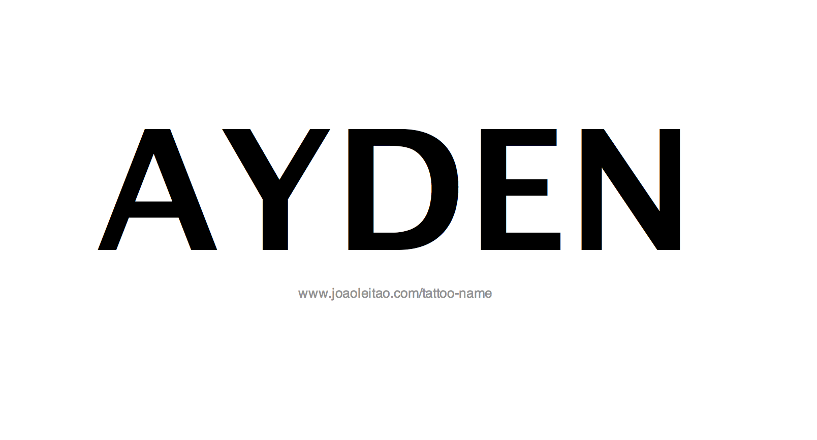 Tattoo Design Name Ayden