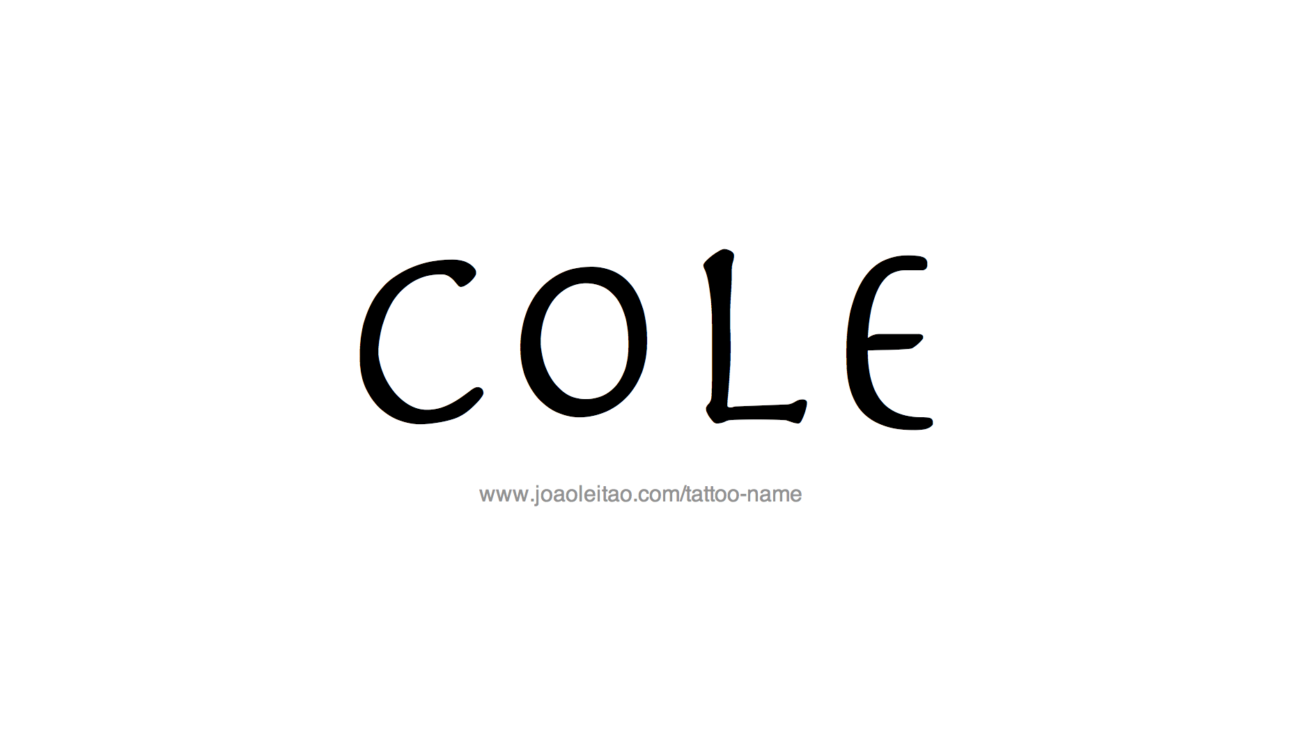 Tattoo Design Name Cole