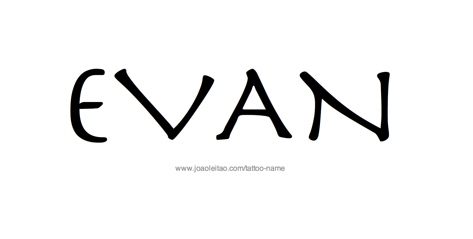 Tattoo Design Name Evan