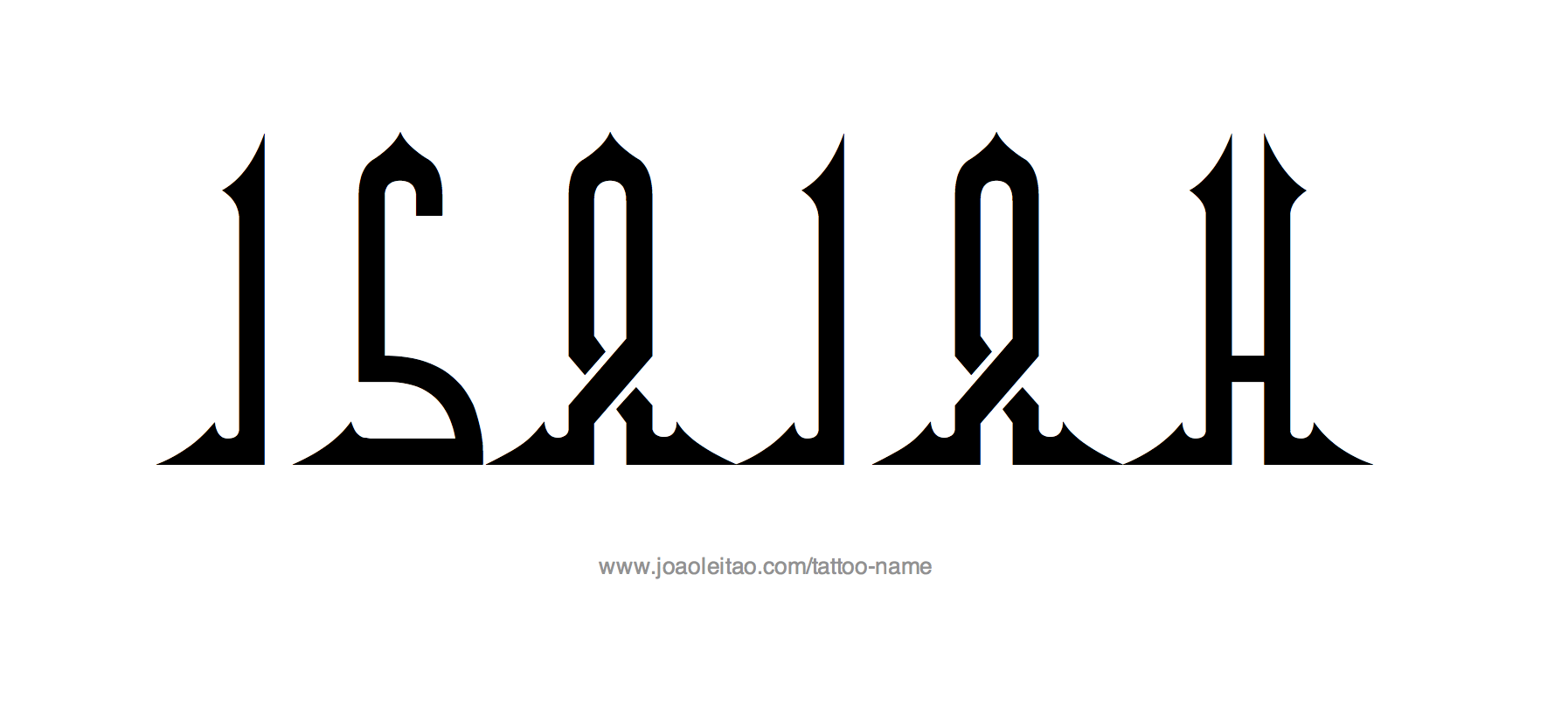 Tattoo Design Name Isaiah