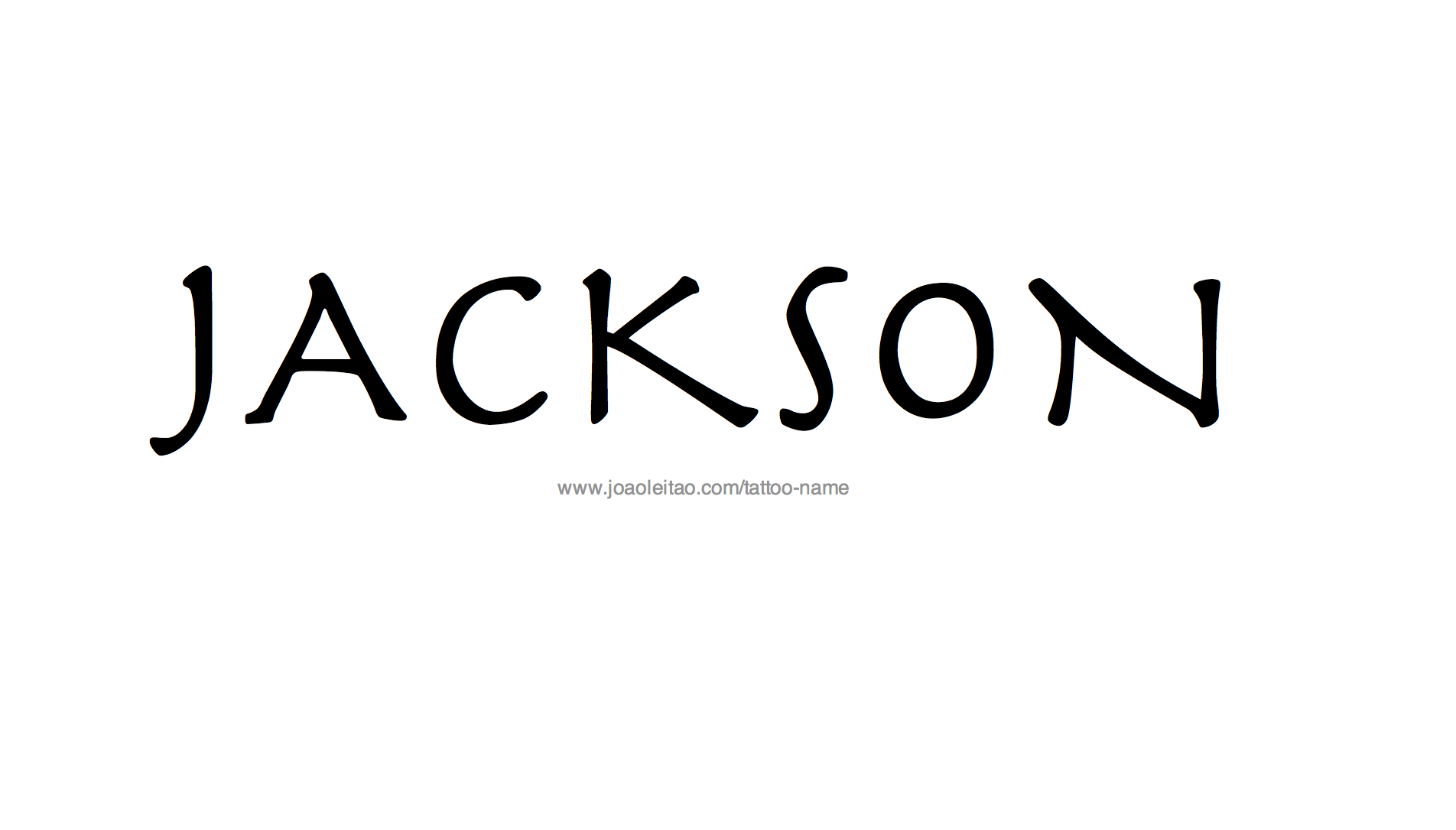 Tattoo Design Name Jackson