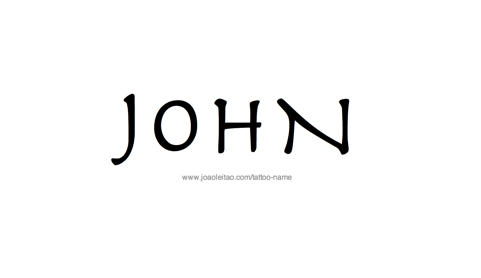 Tattoo Design Name John