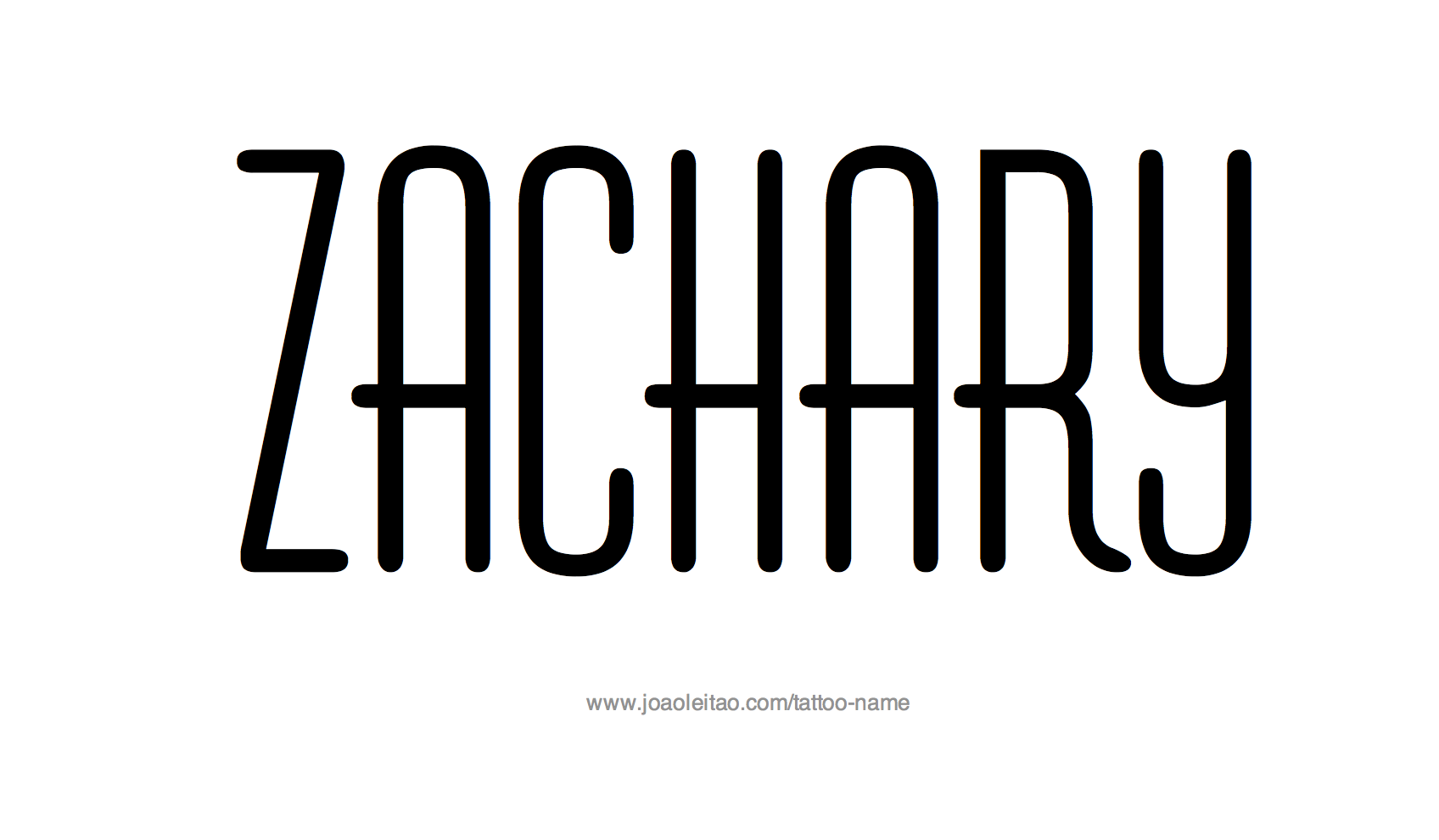 Tattoo Design Name Zachary 