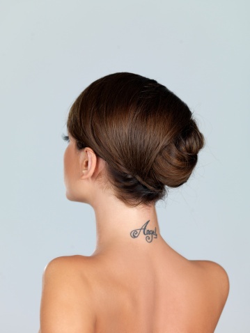 idea for neck tattoo for women
