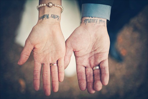 Quote Best Friend tattoo design for  couples