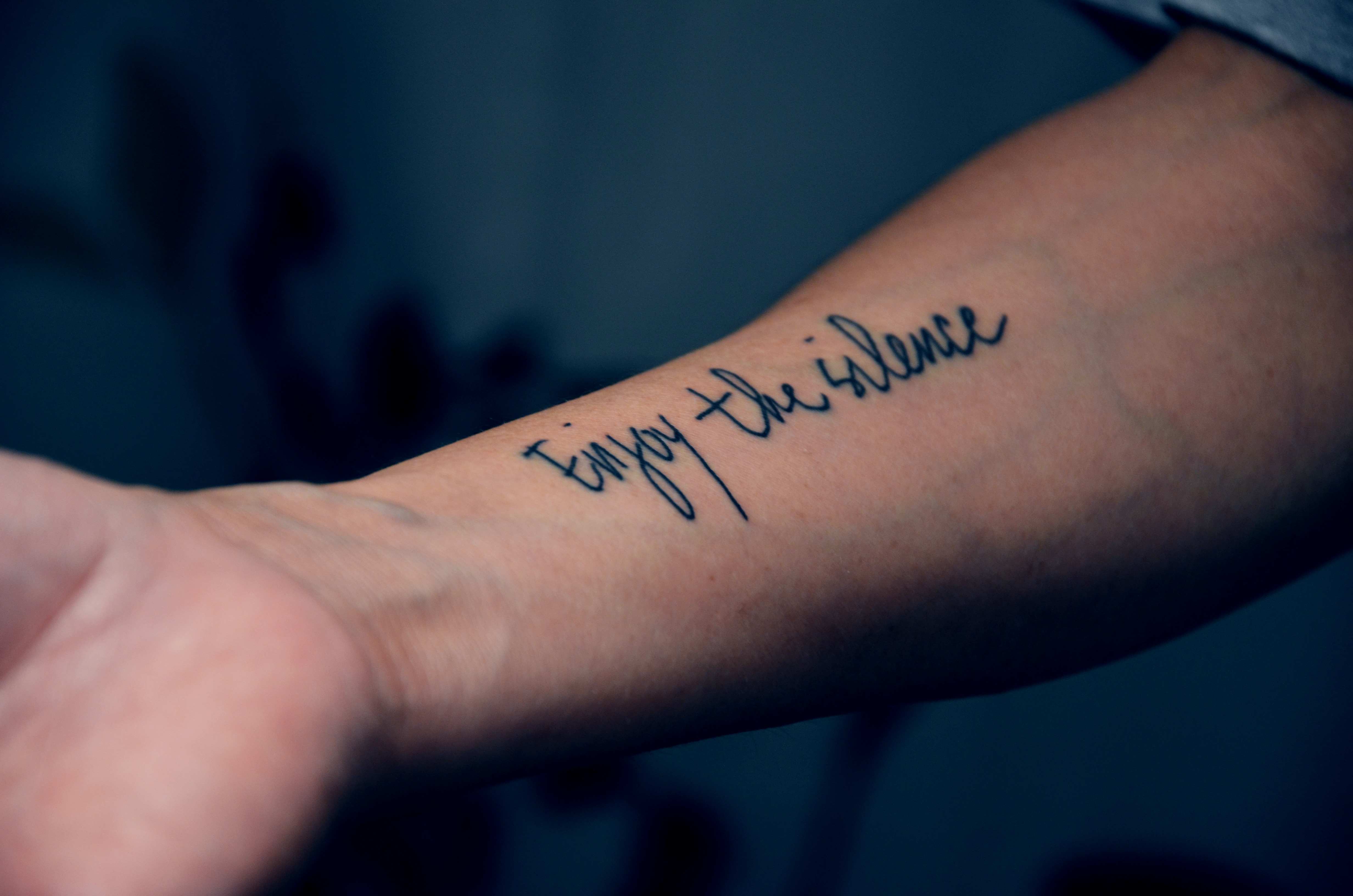 Inner Arm Tattoo Writing