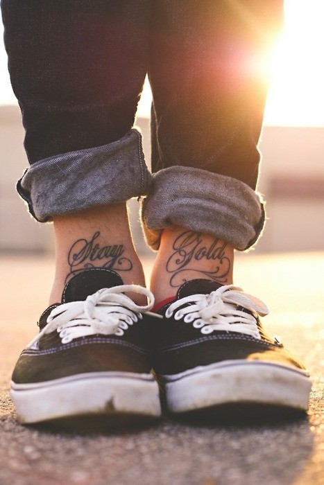 Ankle Tattoo Design with Name