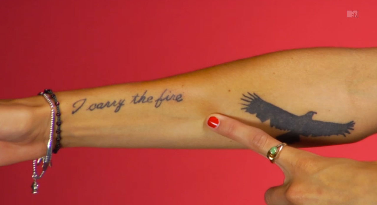 Script forearm tattoo design  nice looking female arm tattoo