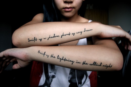 Forearm Tattoo Words