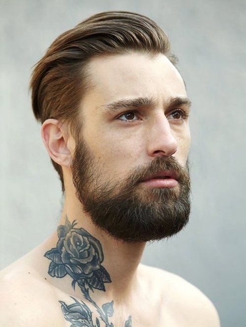 Tattoo para homens - tatuagem de rosa no pescoço