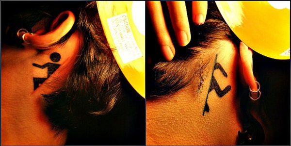 Tatuagem Feminina no Pescoço