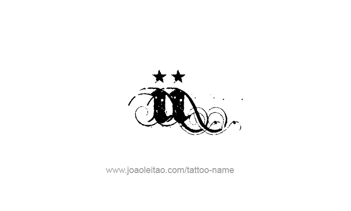 Desenho de Tatuagem do Número  Romano II 2