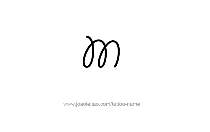 Desenho de Tatuagem do Número  Romano M 1000