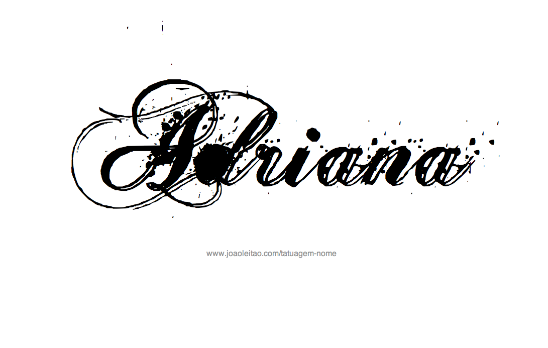 Desenho de Tatuagem com o Nome Adriana