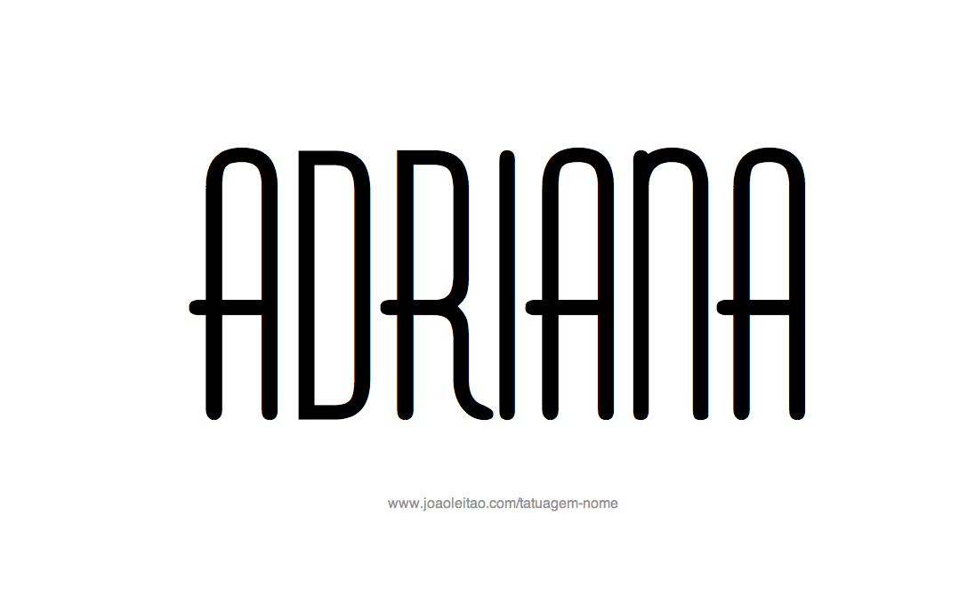 Desenho de Tatuagem com o Nome Adriana