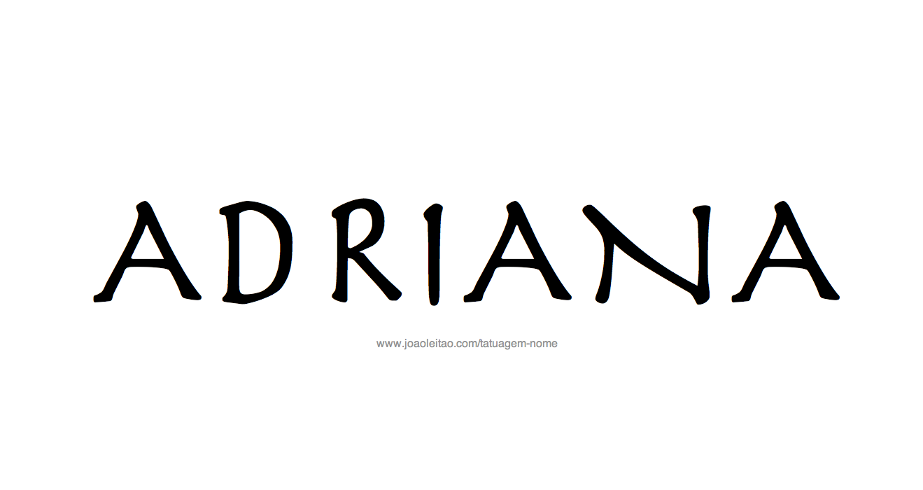Desenho de Tatuagem com o Nome Adriana