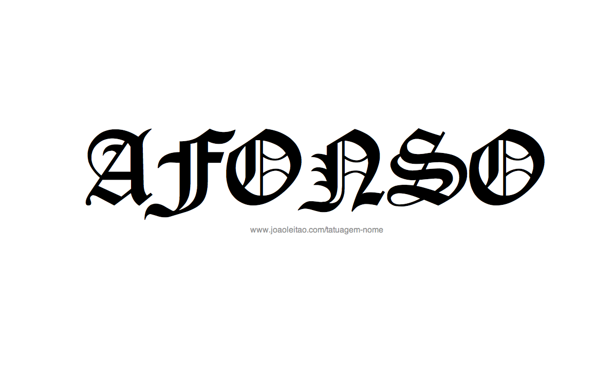 Desenho Tatuagem com o Nome Afonso