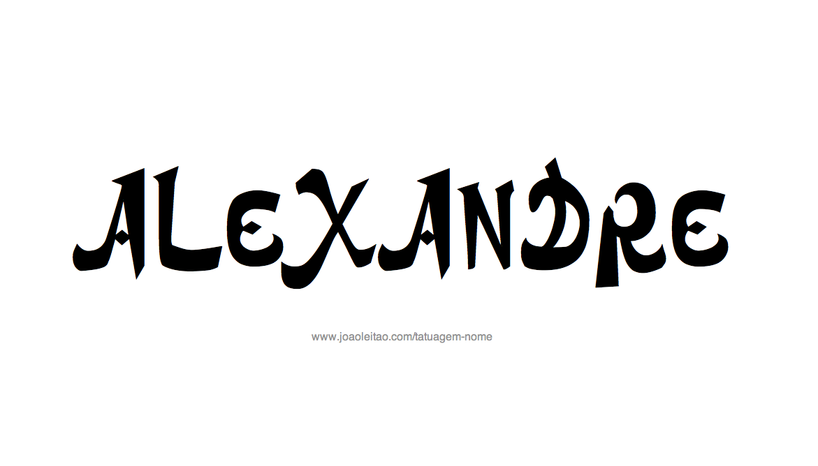 Desenho de Tatuagem com o Nome Alexandre