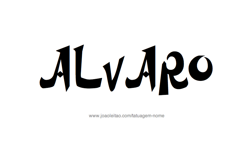 Desenho de Tatuagem com o Nome Álvaro 