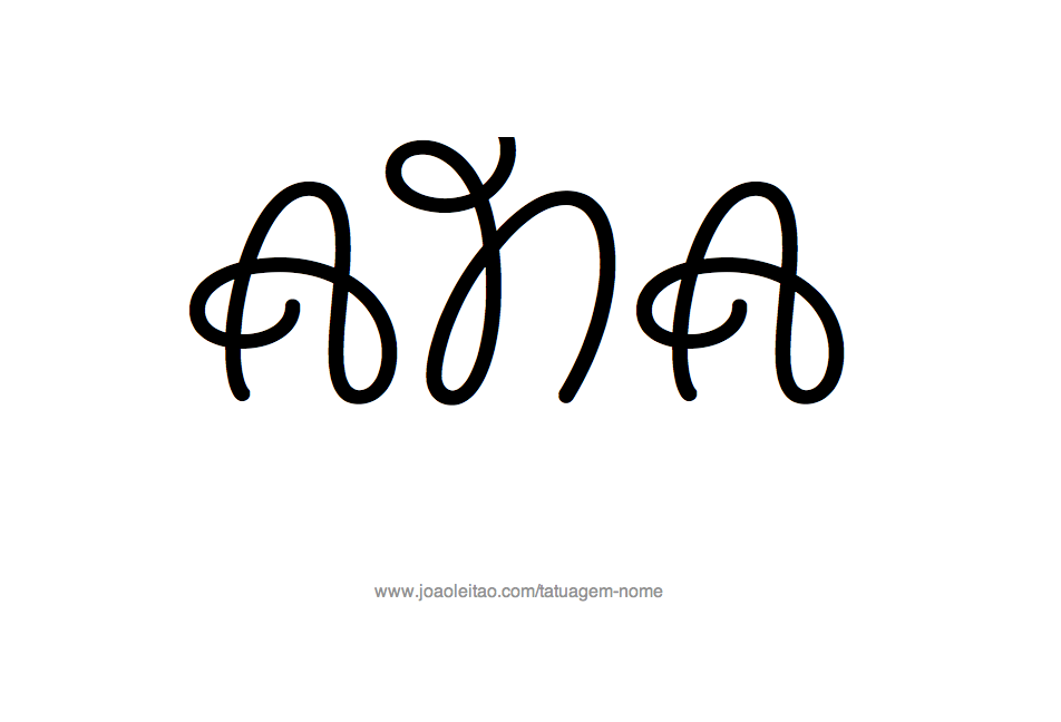 Desenho Tatuagem com o Nome Ana