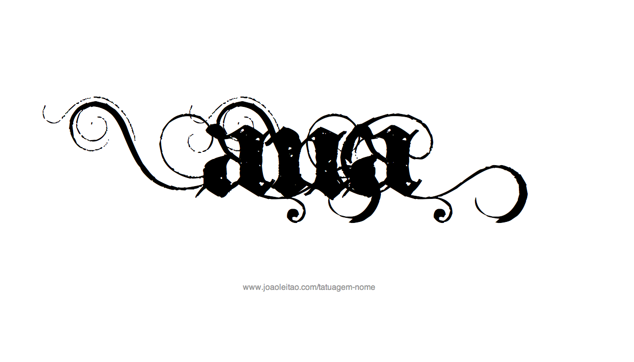 Desenho Tatuagem com o Nome Ana