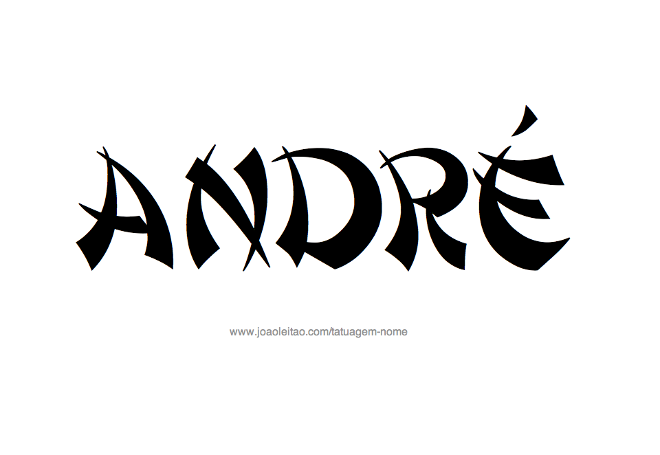 Desenho Tatuagem com o Nome André