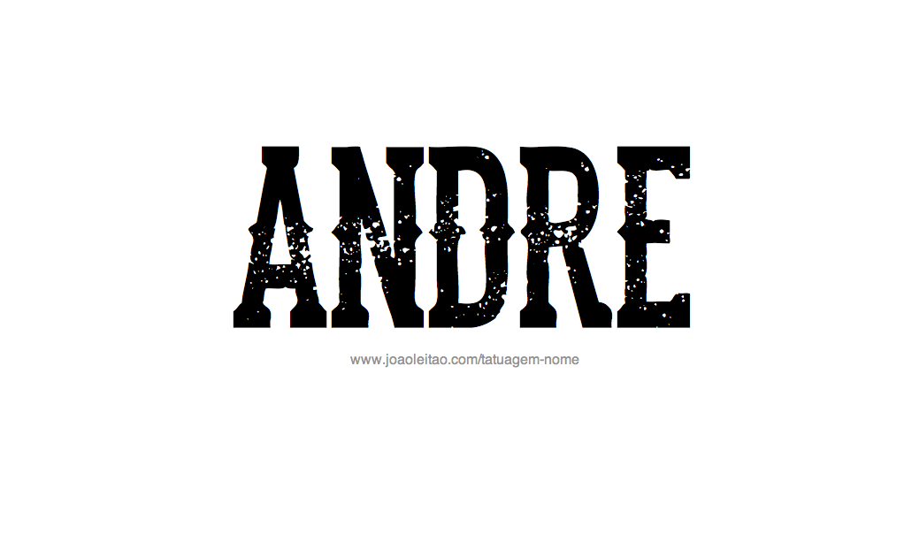 Desenho Tatuagem com o Nome André