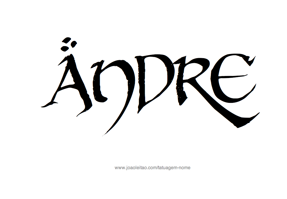 Desenho Tatuagem com o Nome André