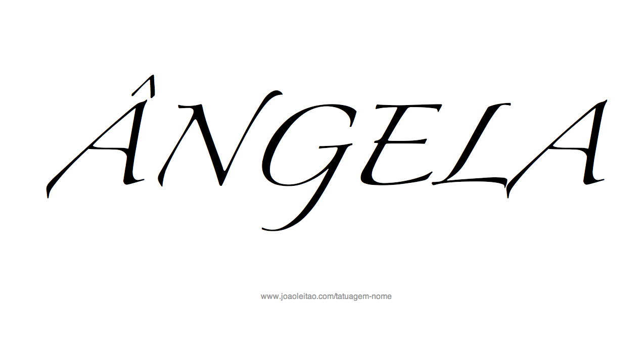 Desenho de Tatuagem com o Nome Angela