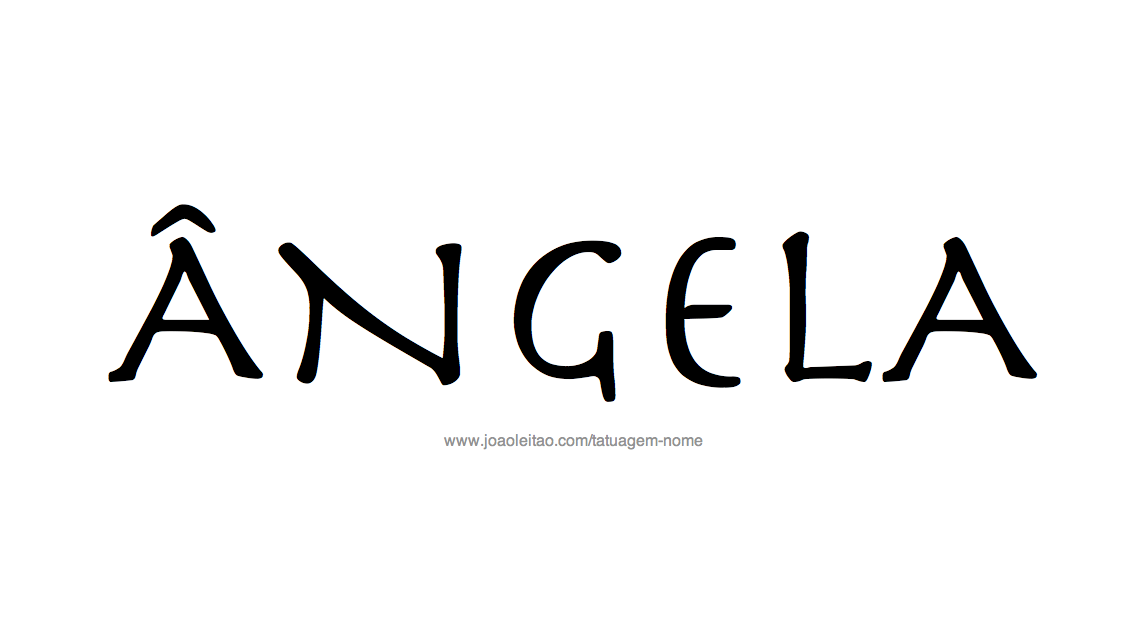 Desenho de Tatuagem com o Nome Angela