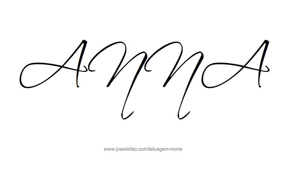 Desenho de Tatuagem com o Nome Anna