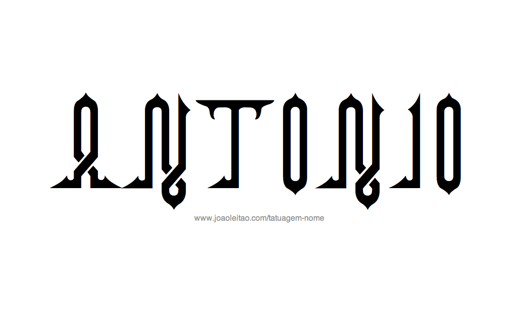 Desenho de Tatuagem com o Nome António