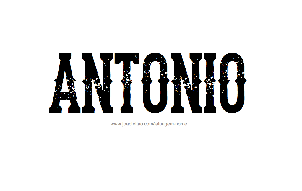 Desenho de Tatuagem com o Nome António