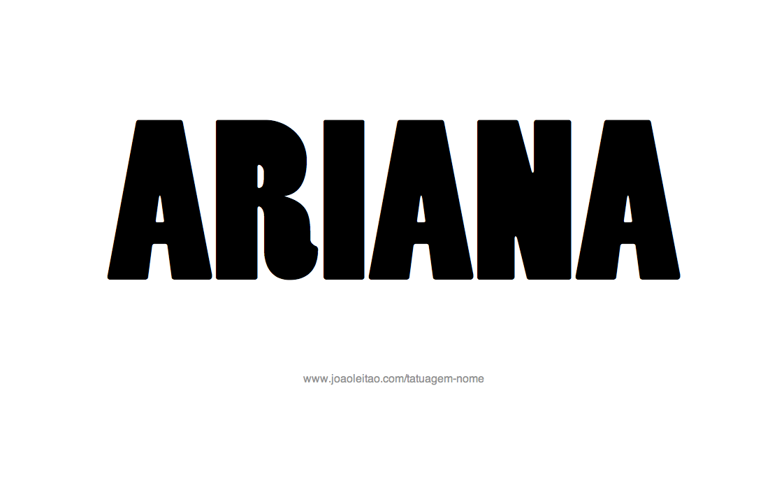 Desenho de Tatuagem com o Nome Ariana