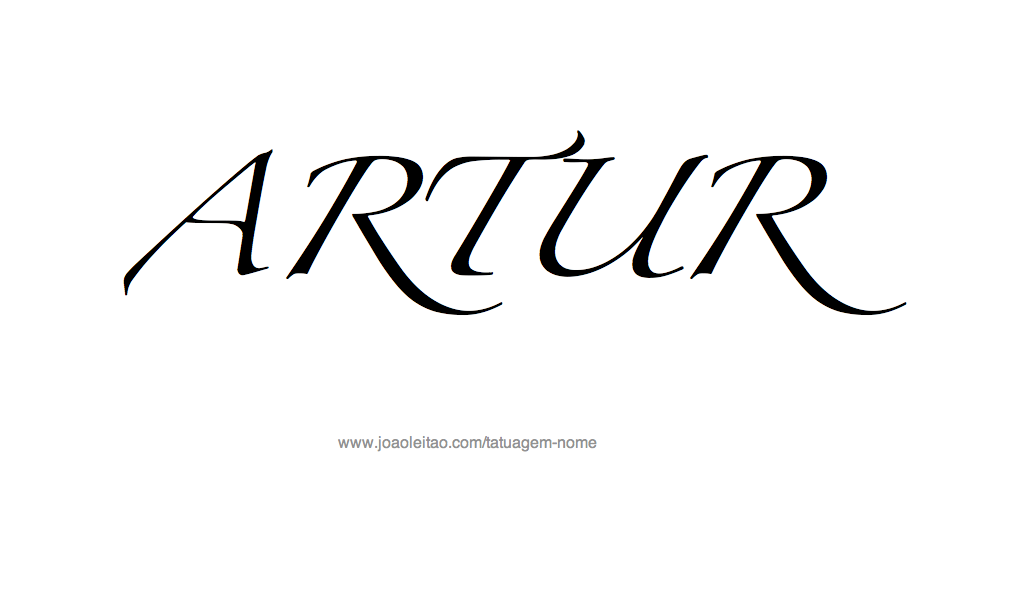 Desenho de Tatuagem com o Nome Artur