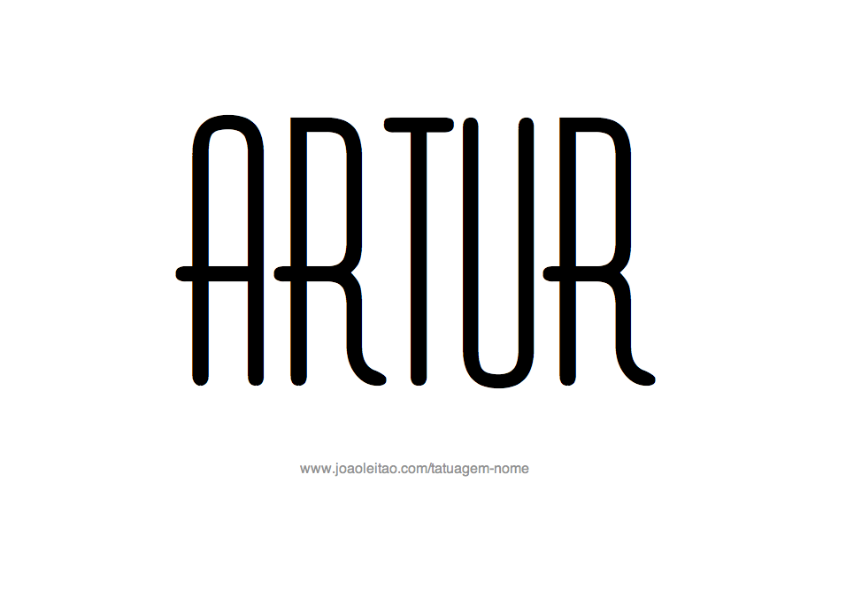 Desenho de Tatuagem com o Nome Artur