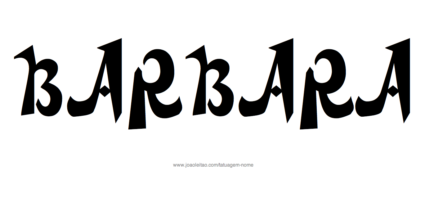 Desenho de Tatuagem com o Nome Barbara