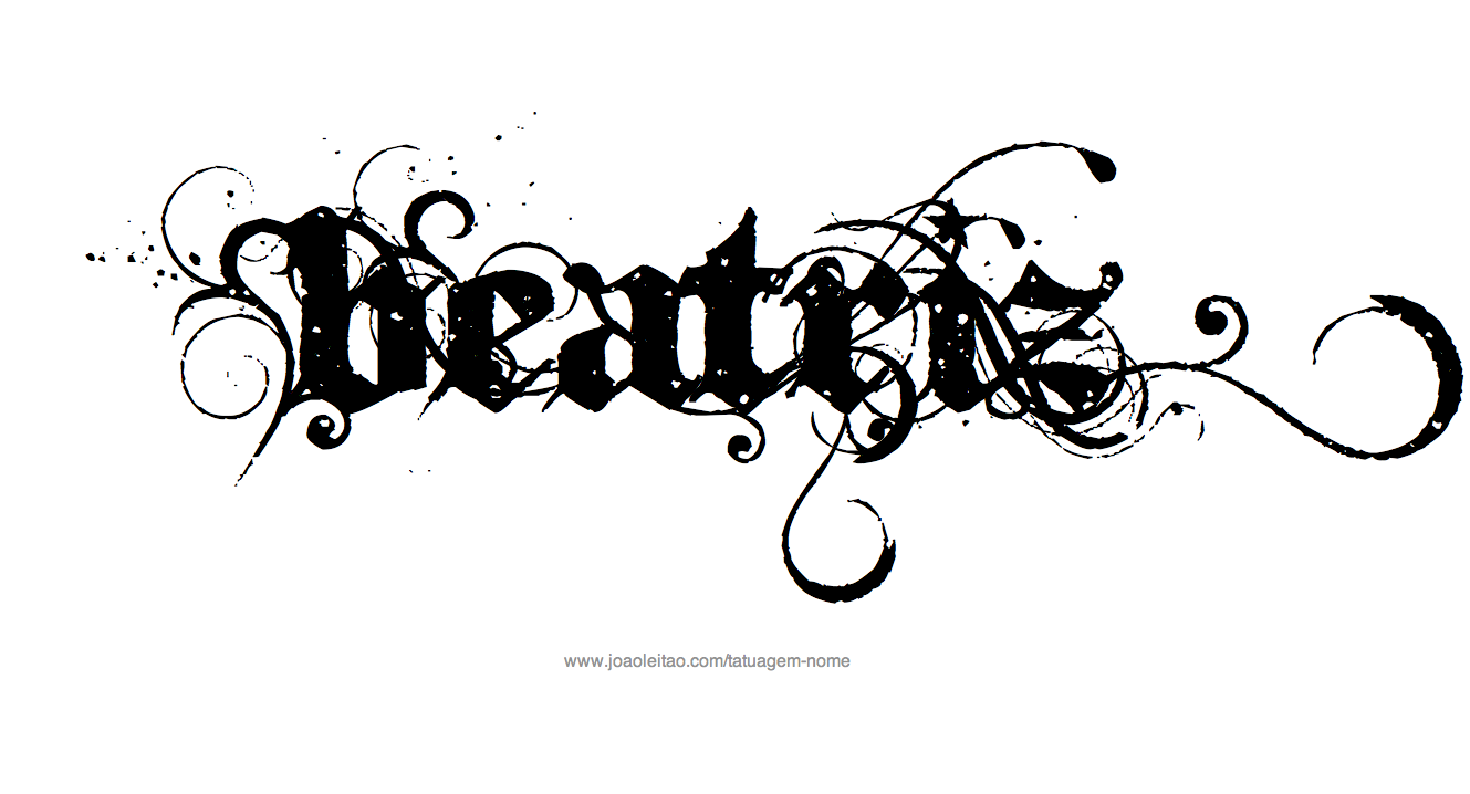 Desenho Tatuagem com o Nome Beatriz