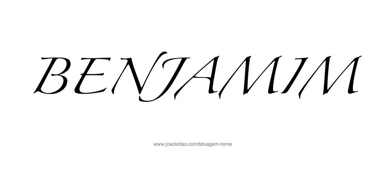 Desenho de Tatuagem com o Nome Benjamim 