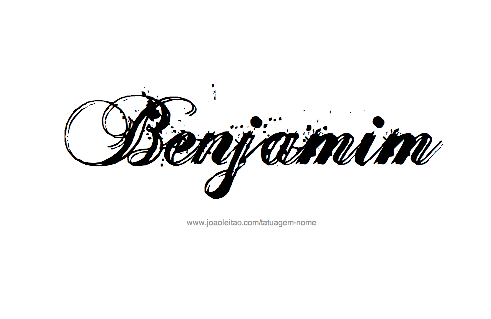 Desenho de Tatuagem com o Nome Benjamim 