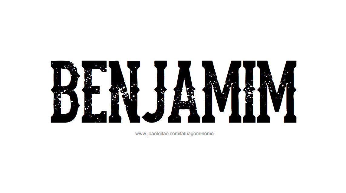 Desenho de Tatuagem com o Nome Benjamim 