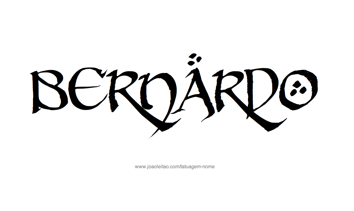 Desenho de Tatuagem com o Nome Bernardo