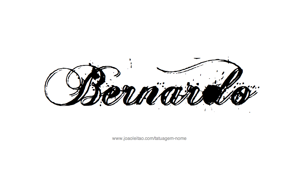 Desenho de Tatuagem com o Nome Bernardo