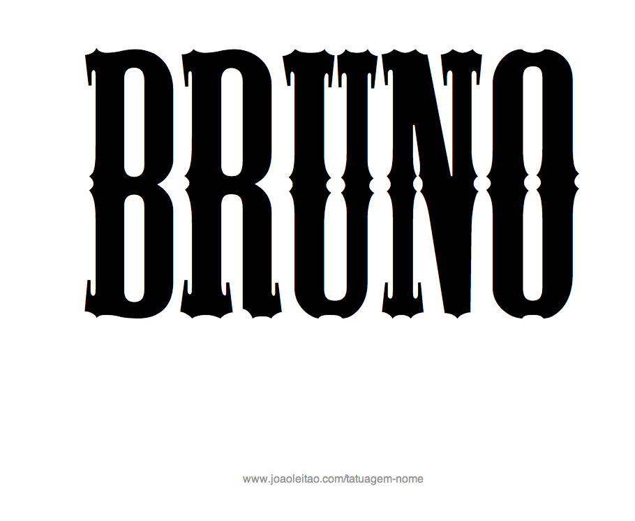 Desenho de Tatuagem com o Nome Bruno