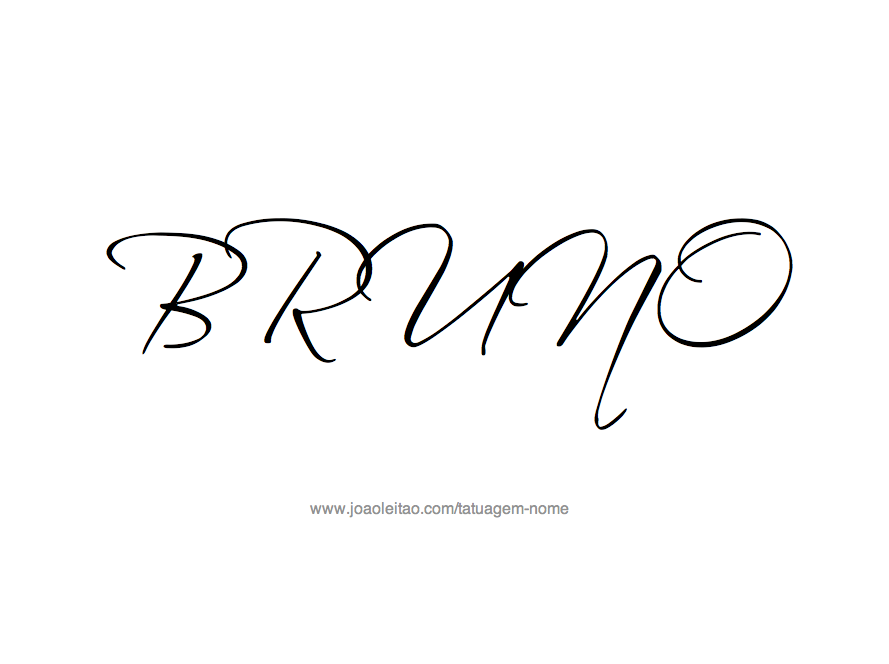 Desenho de Tatuagem com o Nome Bruno