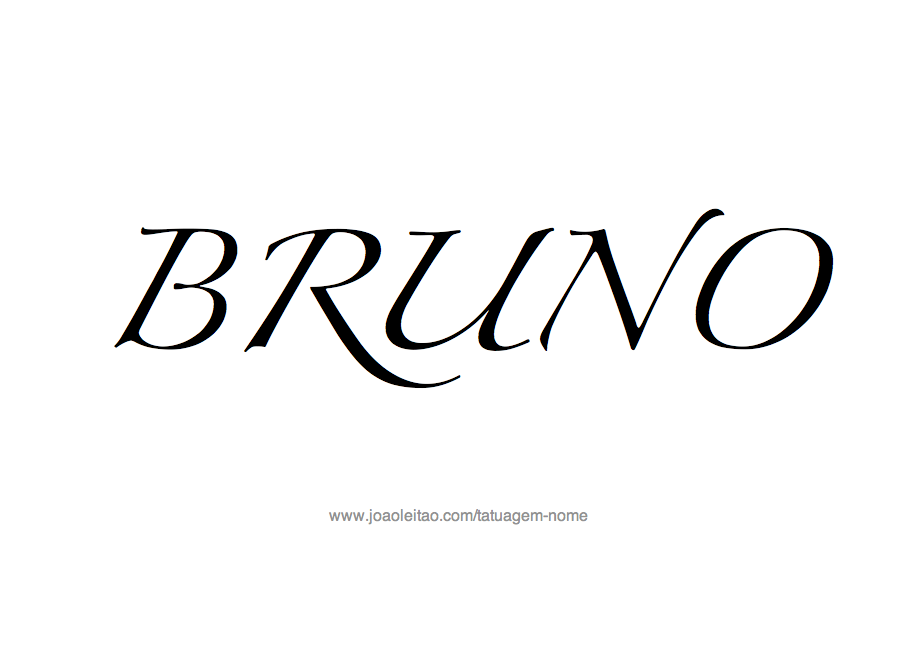 Desenho de Tatuagem com o Nome Bruno